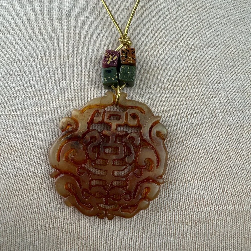 Vintage carved jade